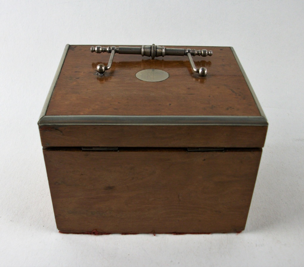 Antique Burr Maple Tea Caddy